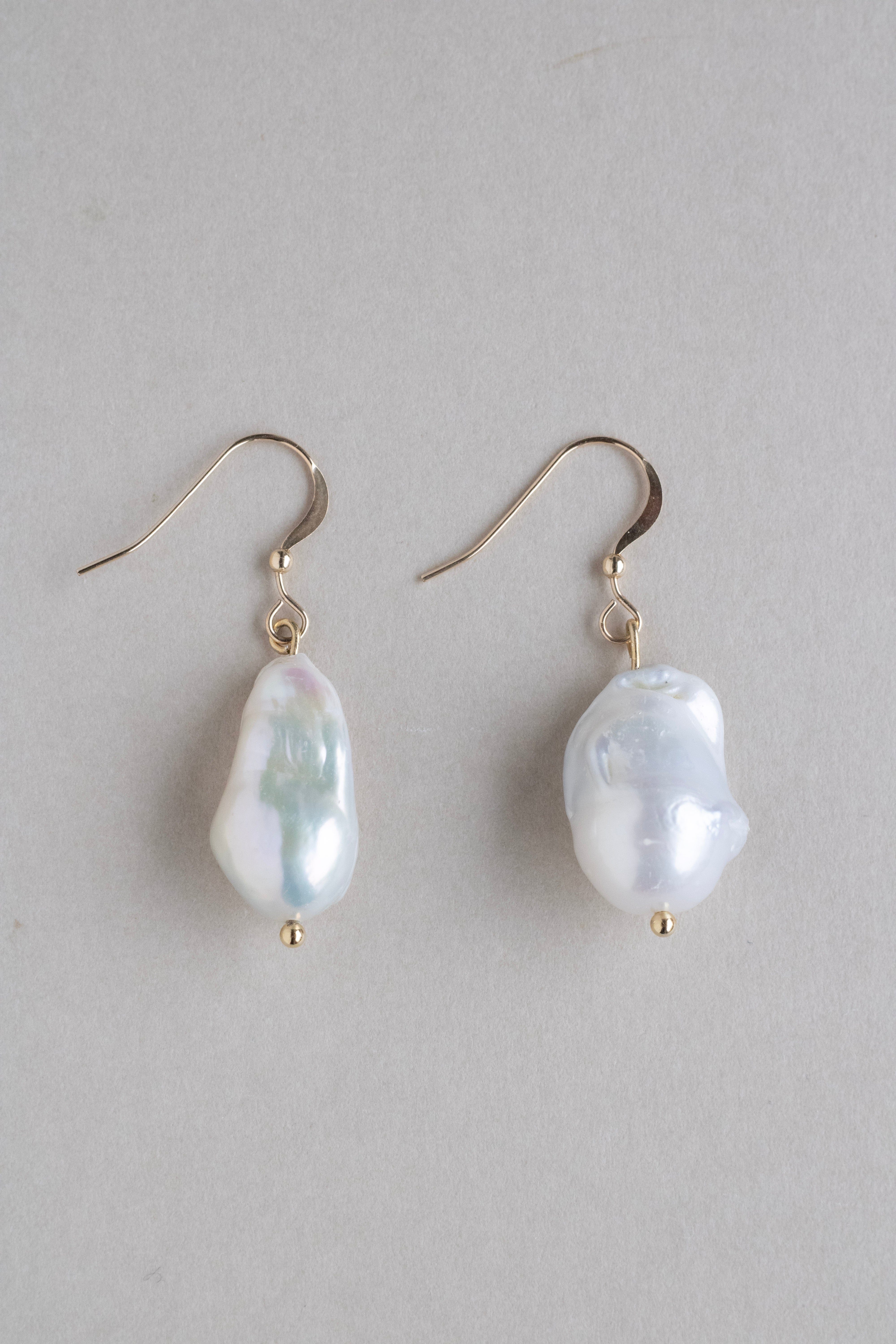 gold baroque bridal earring by megan therese
