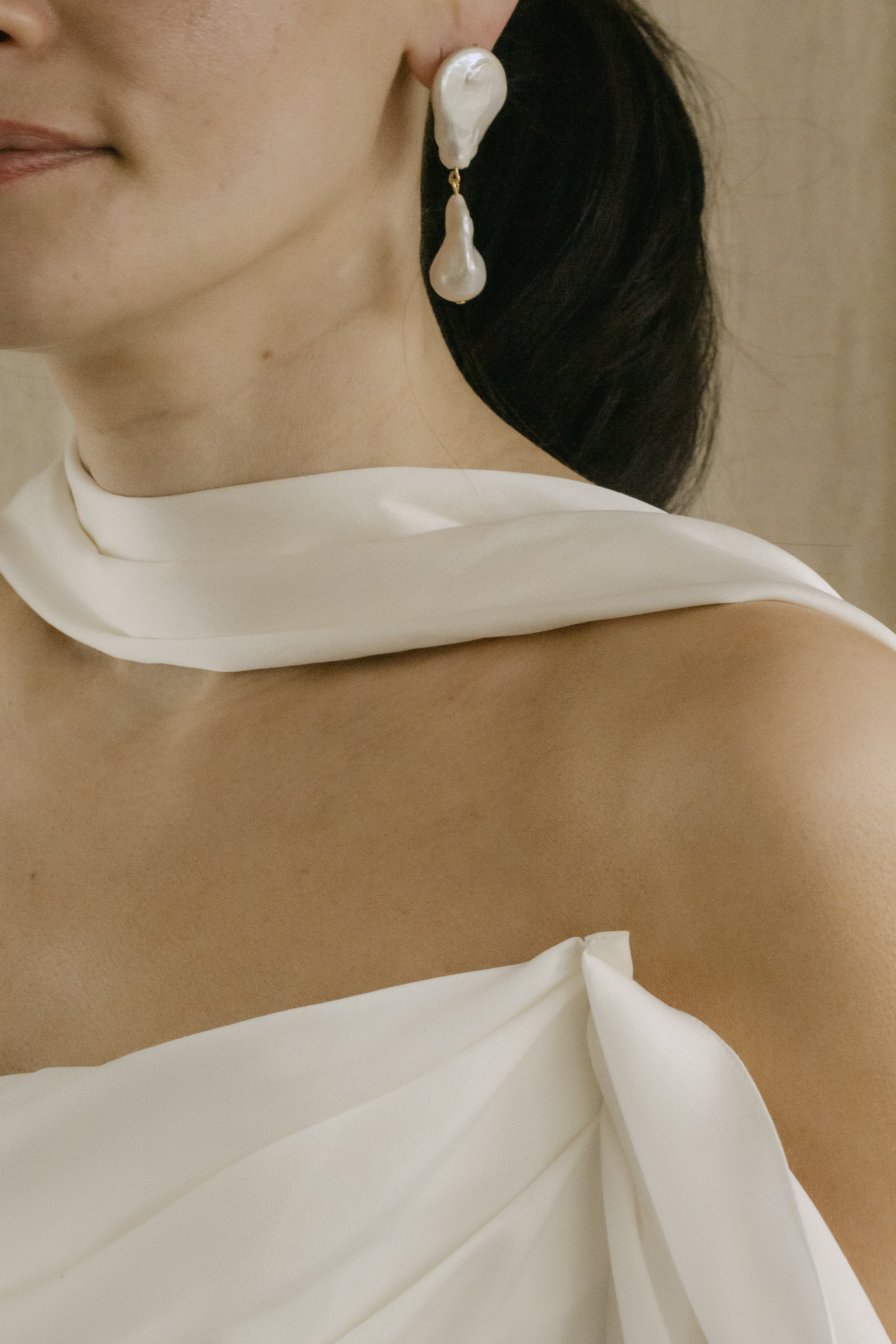statement bridal statement earrings by Megan Therese