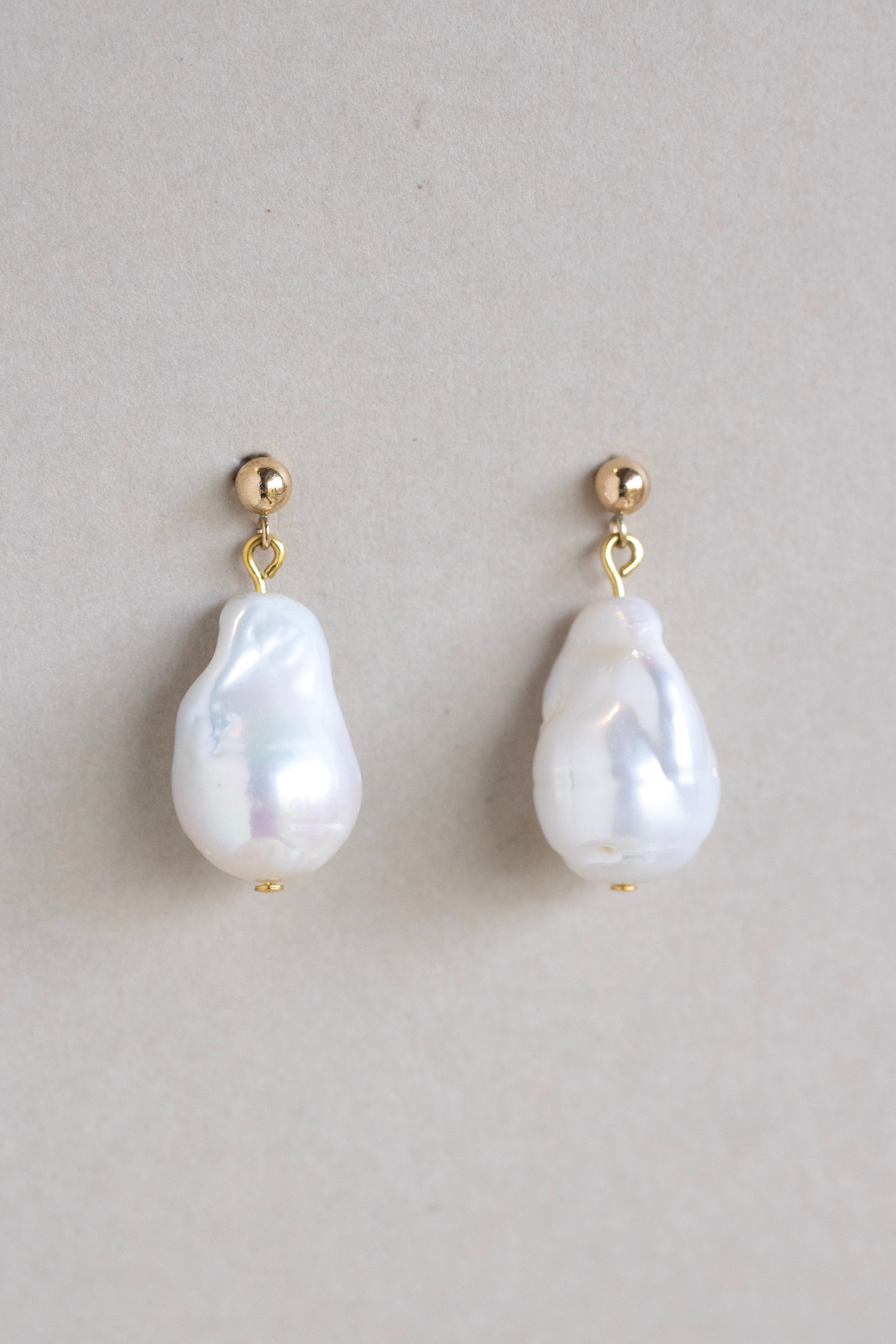 luxury 19ct gold baroque bridal earring by megan therese