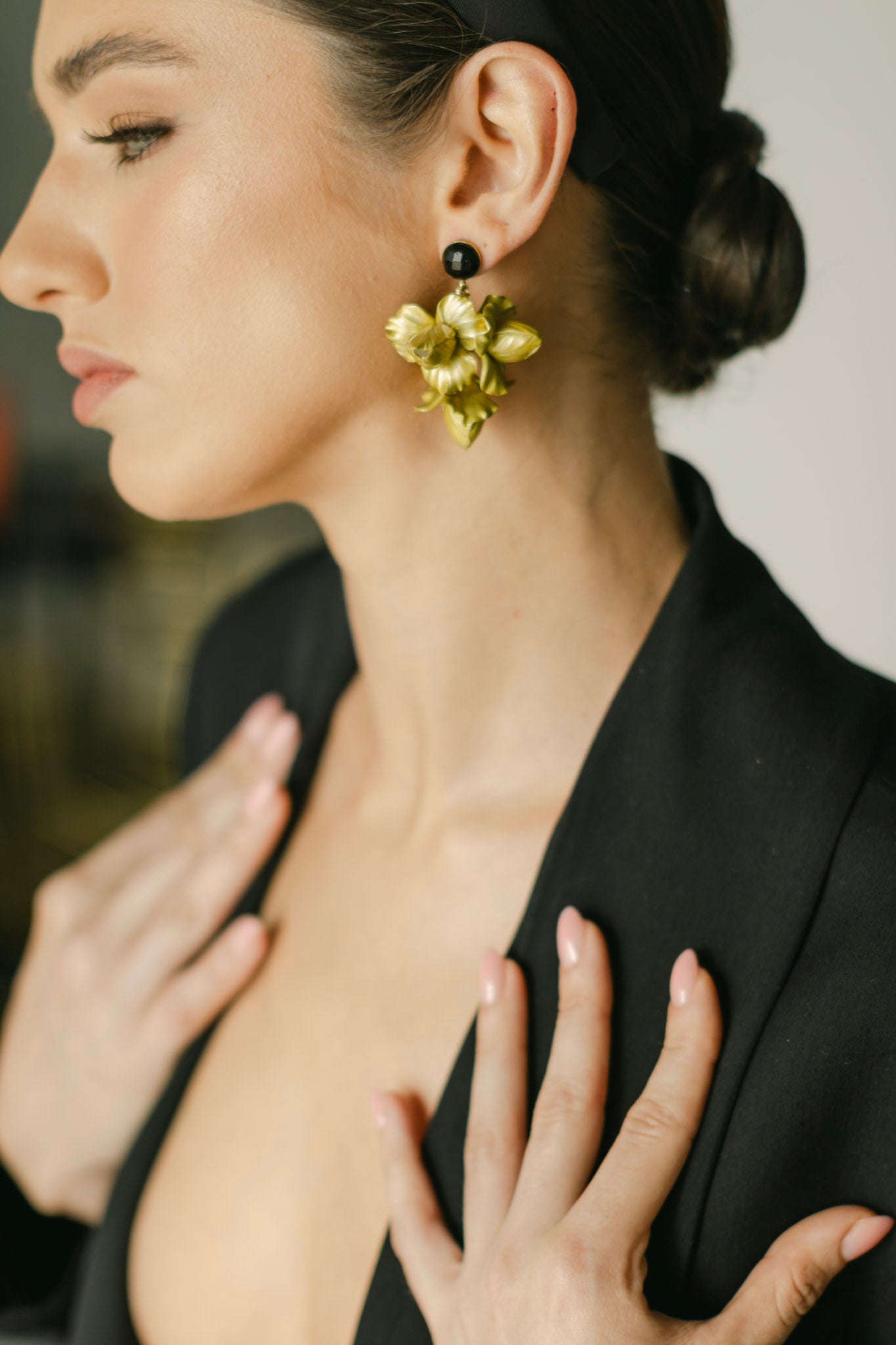 Onyx Stud Rowe | Gold