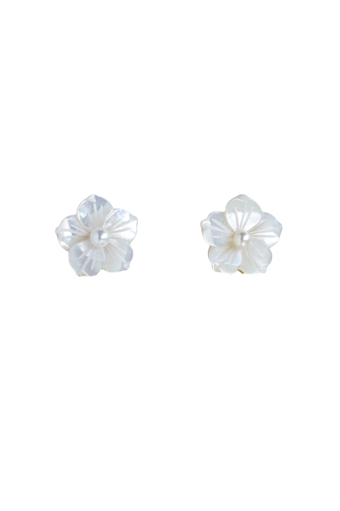 Amalfi mother of pearl stud earring by Megan Therese