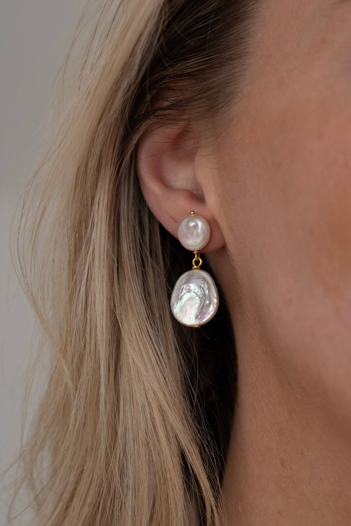 pearl bridal earrings by megan therese