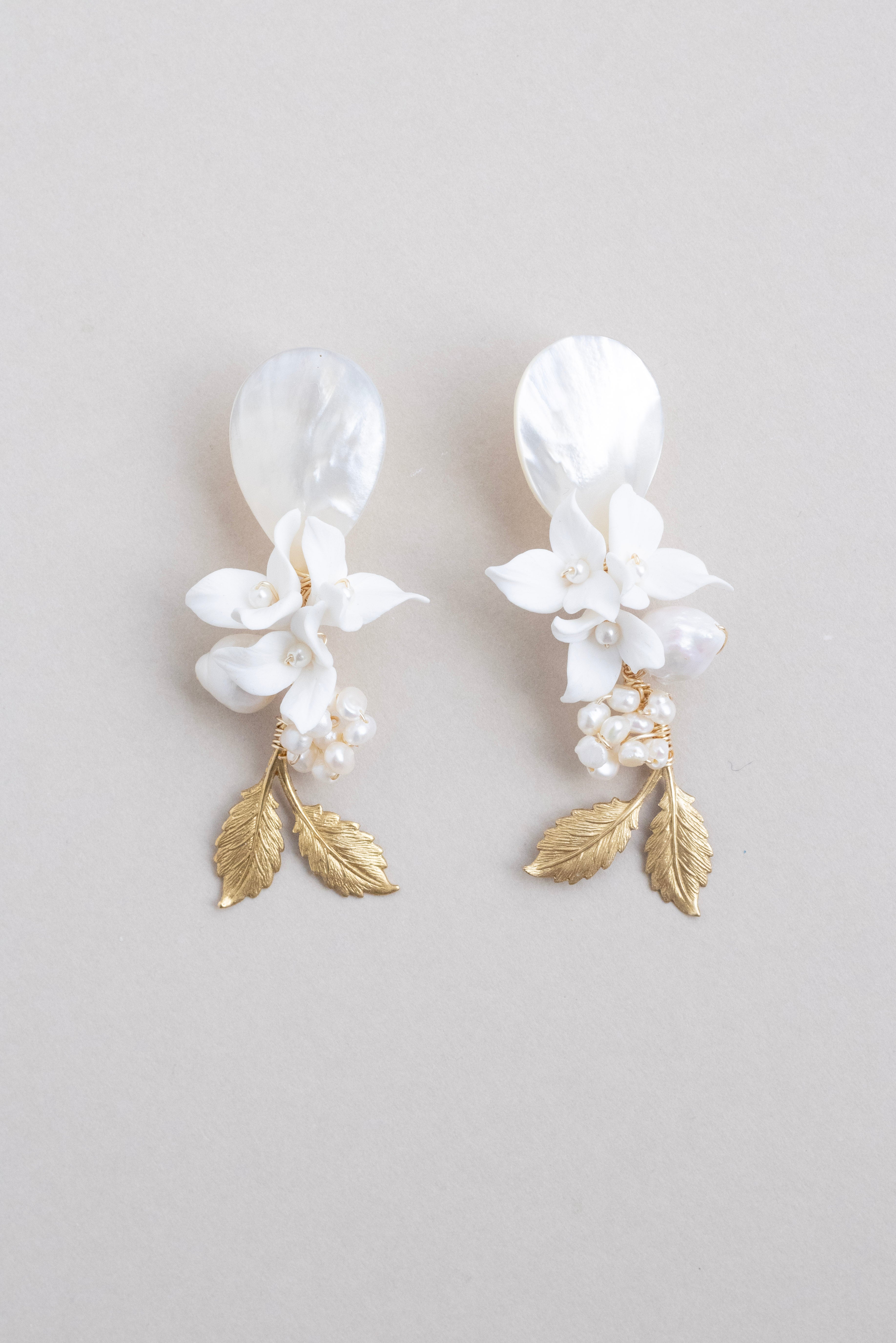 statement wedding earrings by megan therese