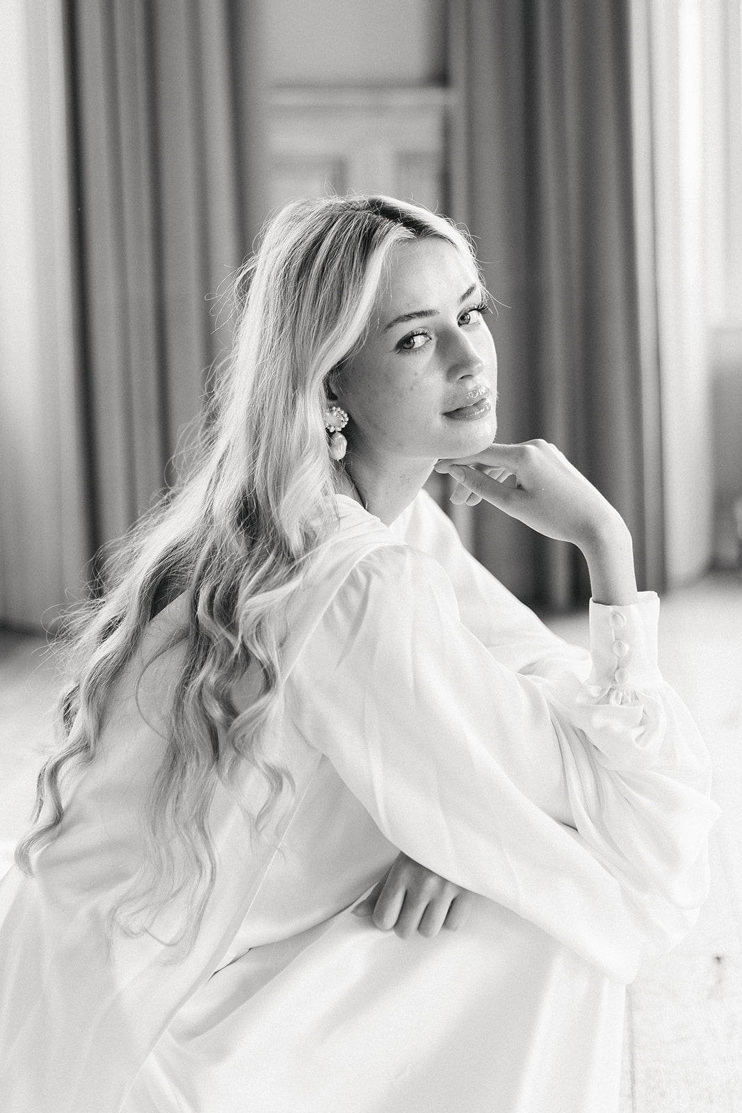 statement pearl drop earrings for modern brides by megan therese