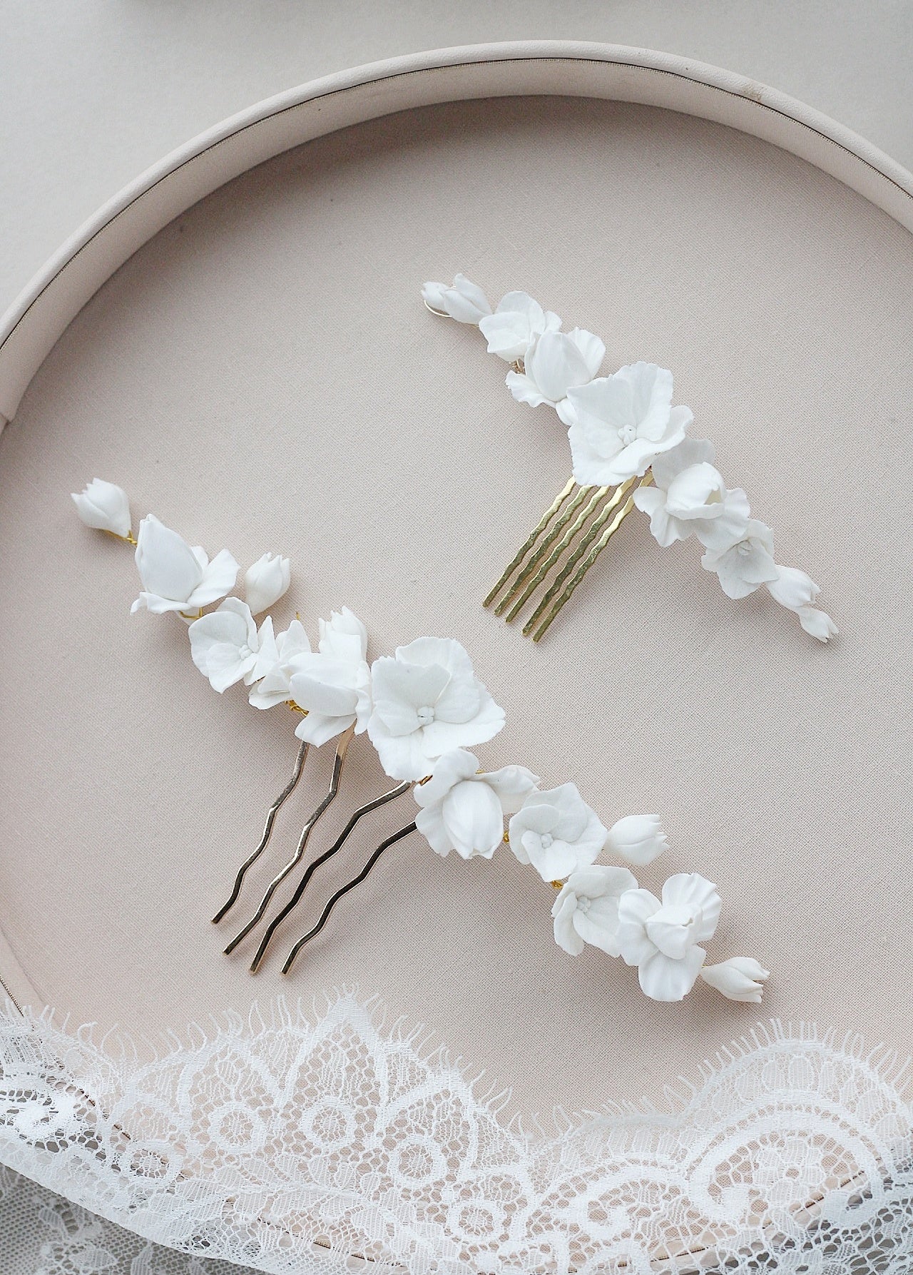 PETITE AVERIE | clay floral comb