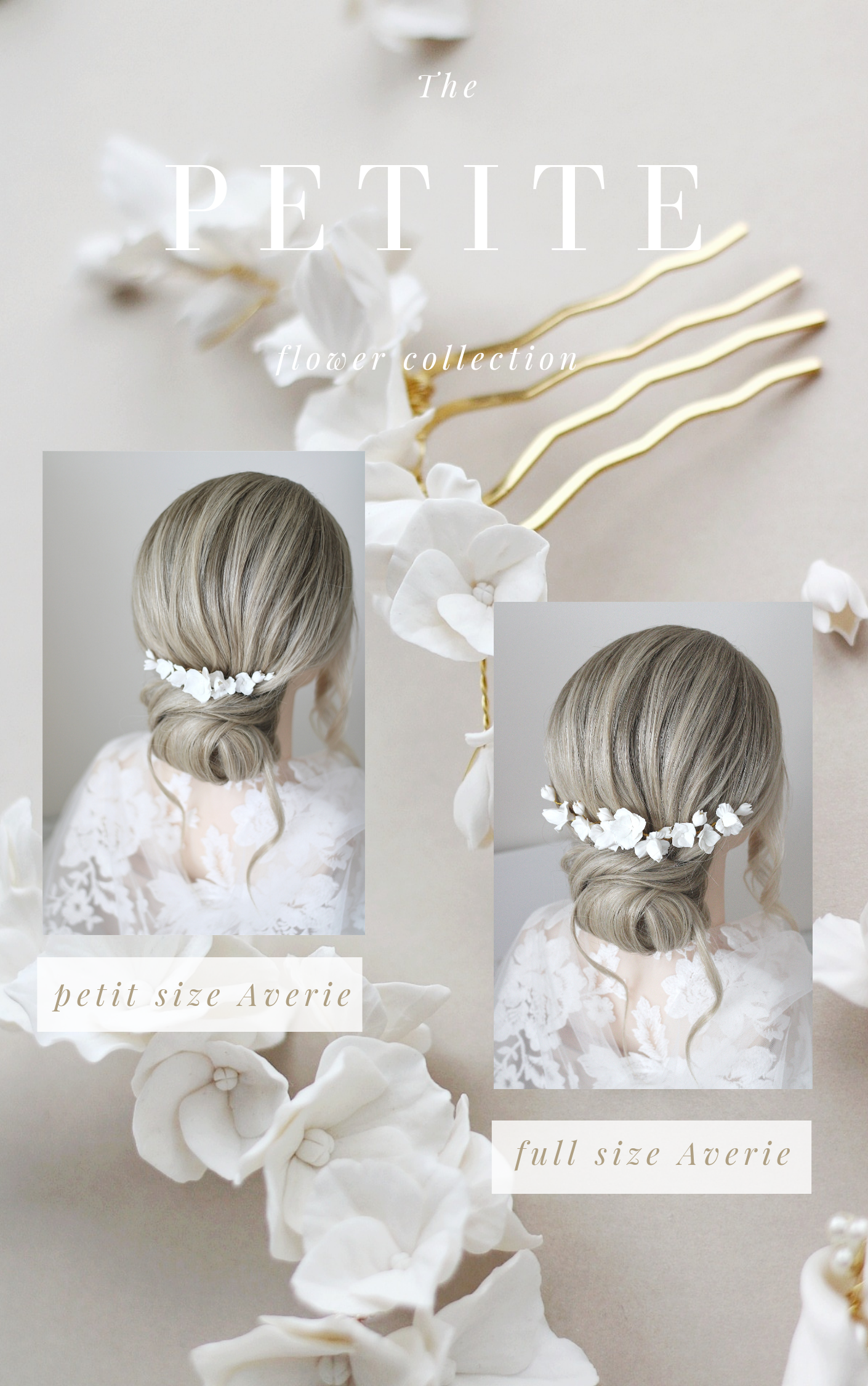 PETITE AVERIE | clay floral comb