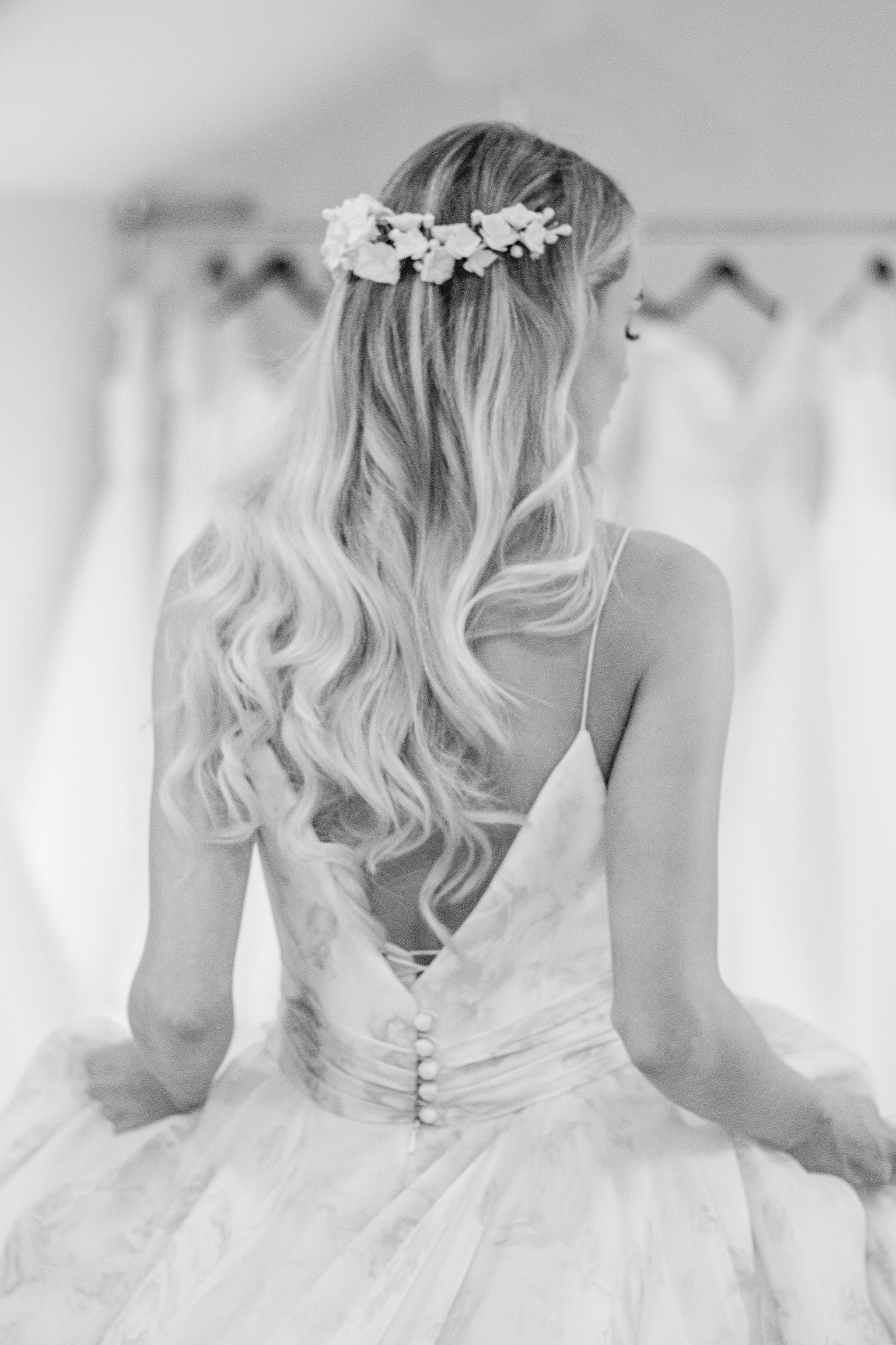 Handmade luxury bridal headpiece by megan therese and dress by suzanne neville