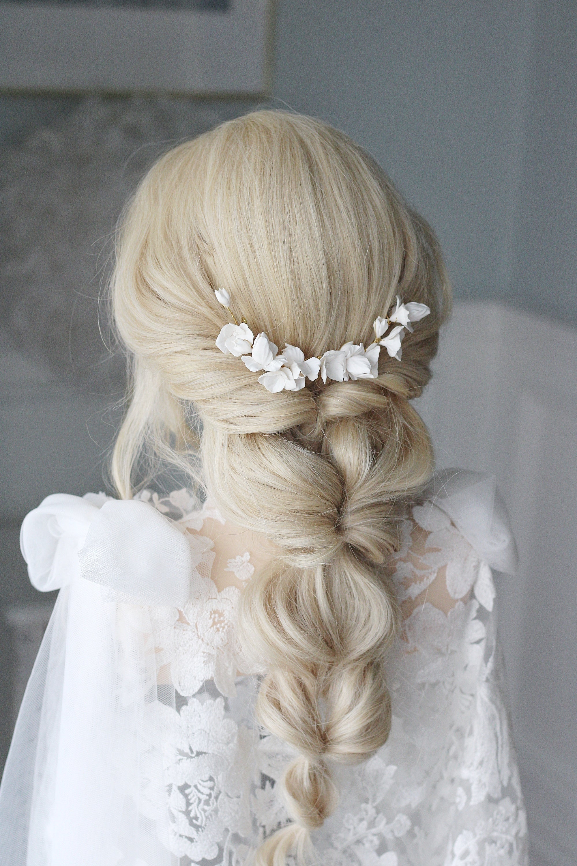 luxury handmade clay bridal comb for bride
