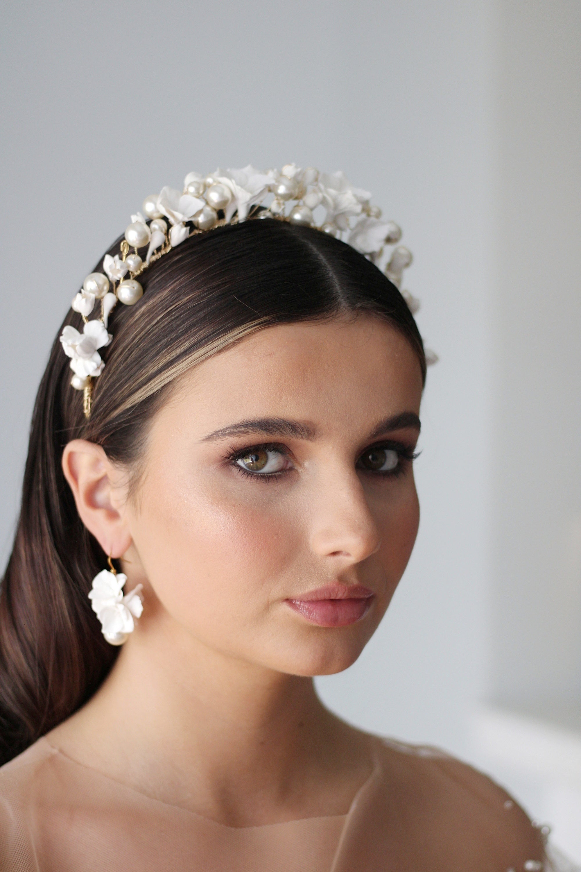 Blanchette | clay & pearl crown