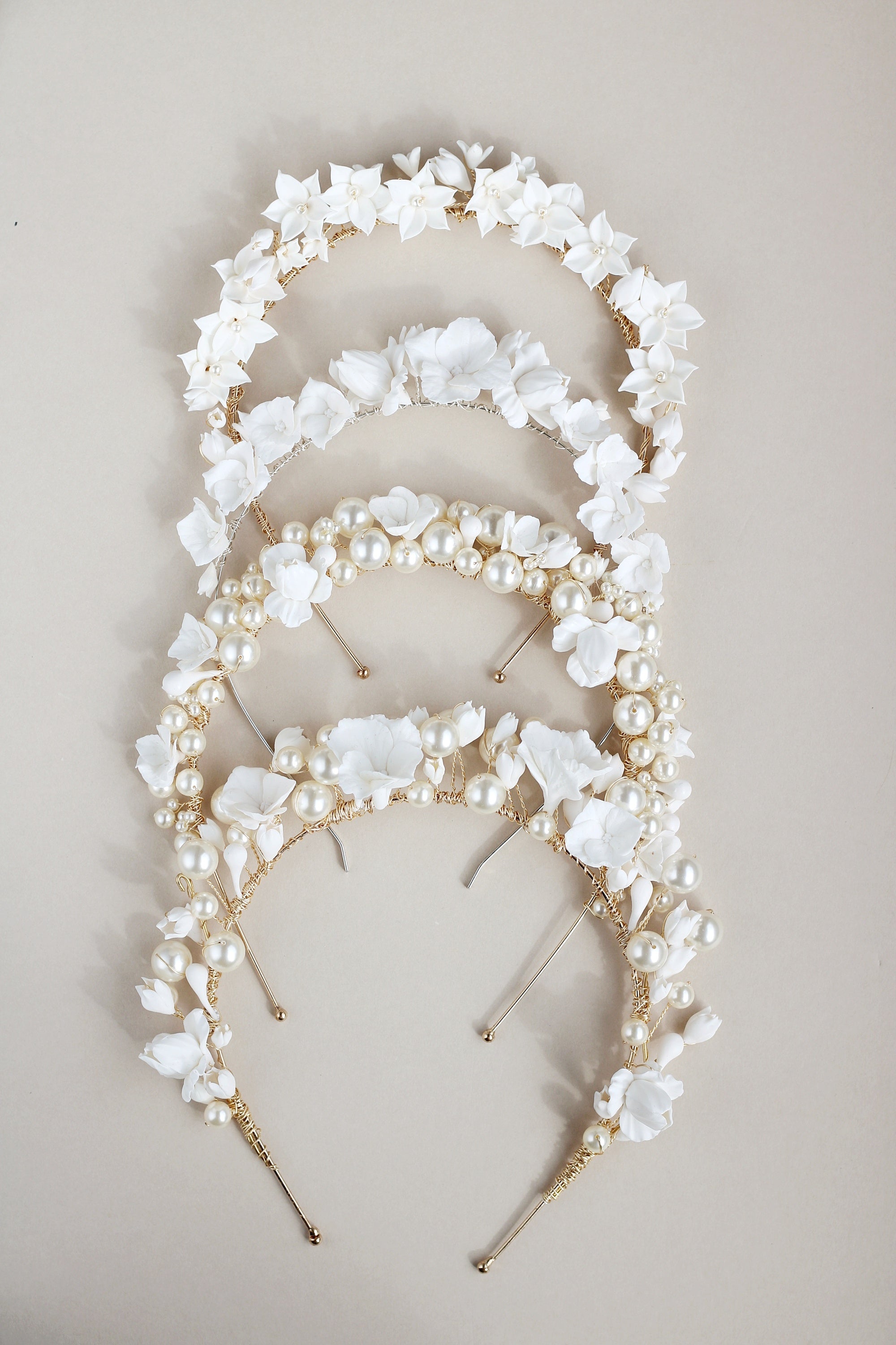 Blanchette | clay & pearl crown