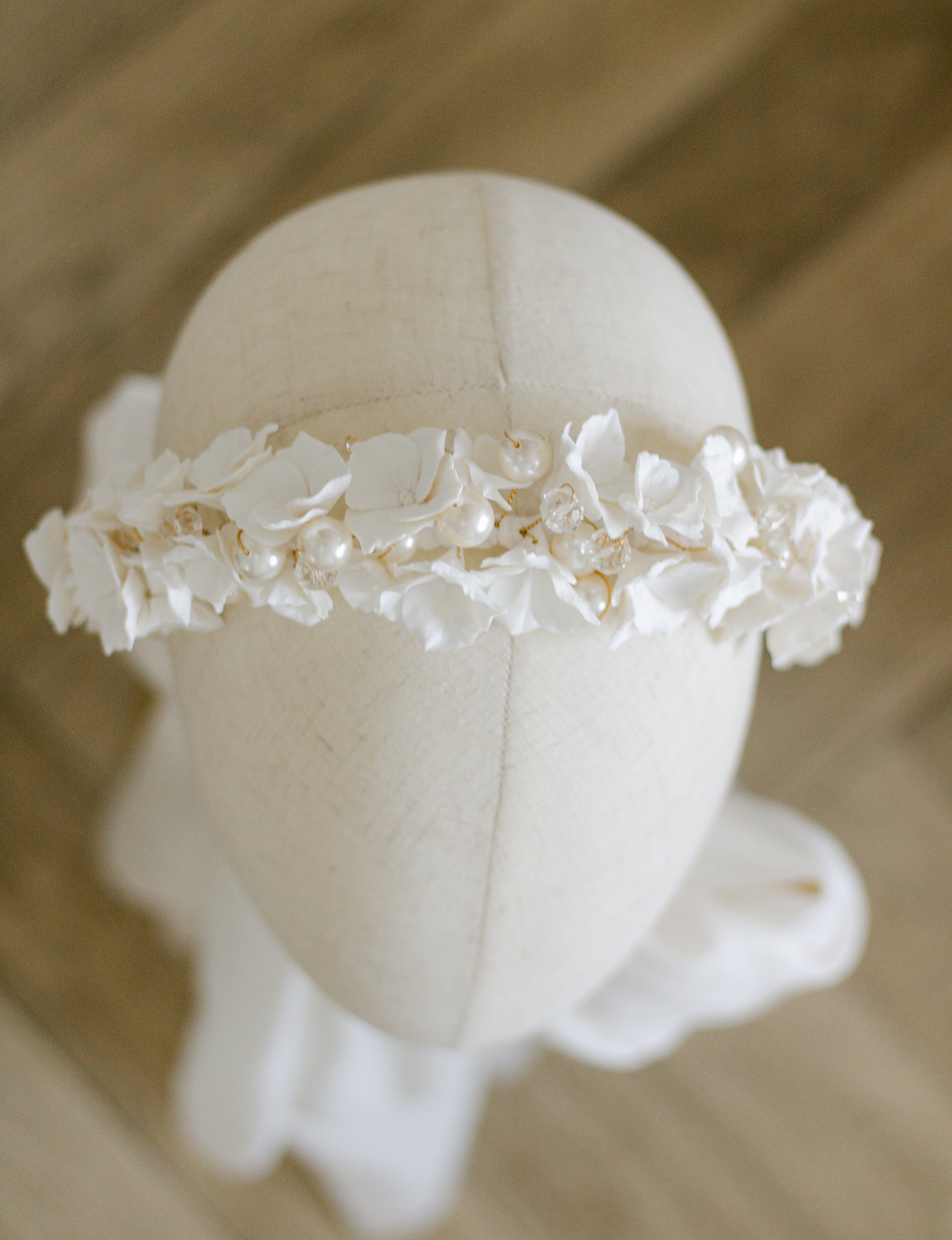 ODETTE | clay & pearl crown