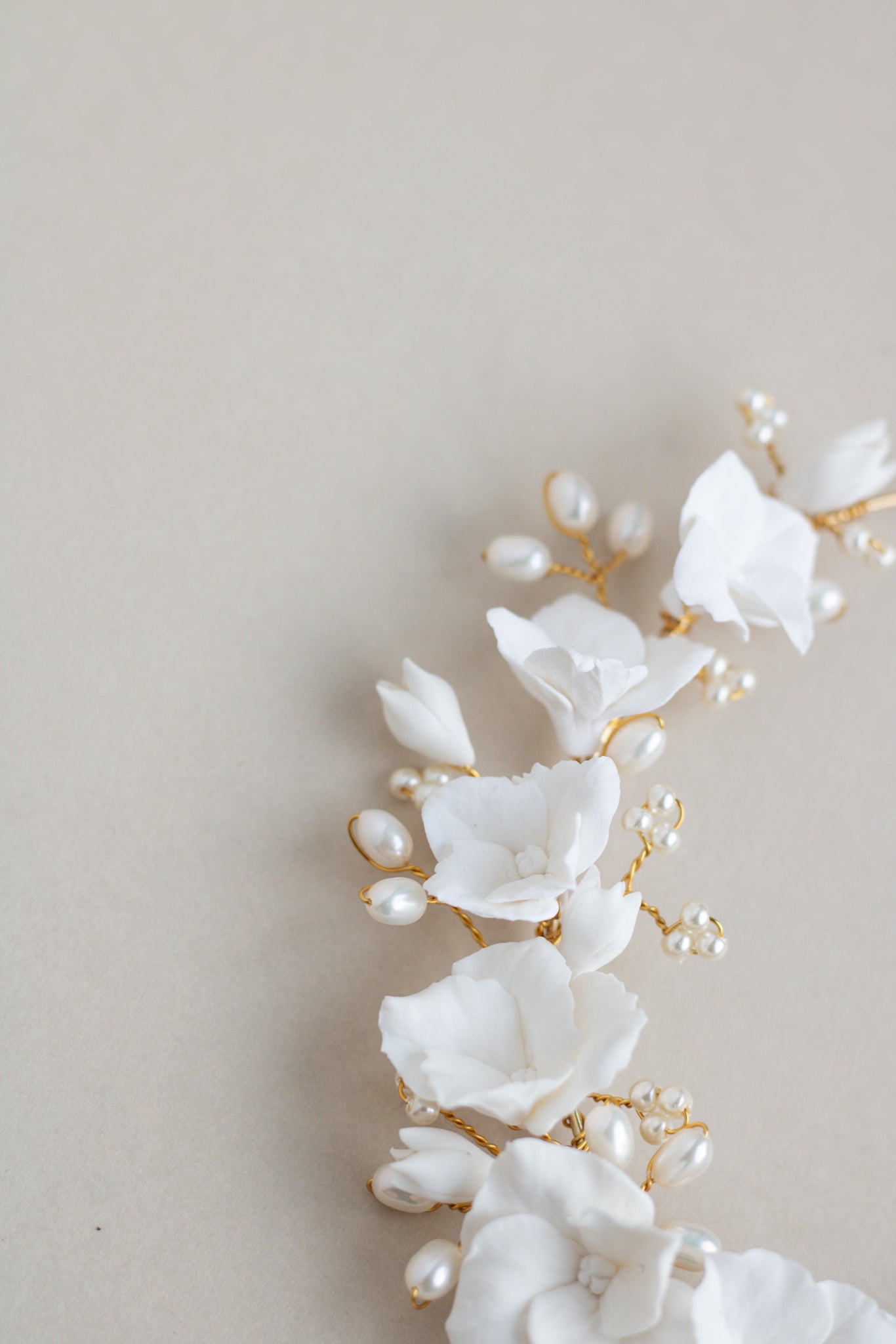 Claudette | clay bridal crown