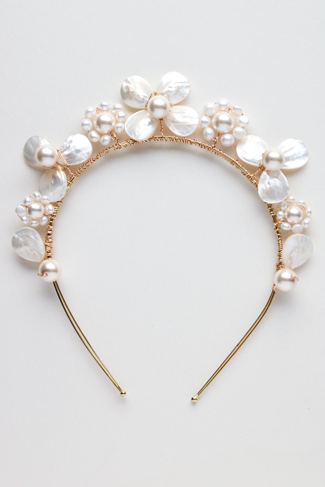 luxury bridal pearl headband by megan therese