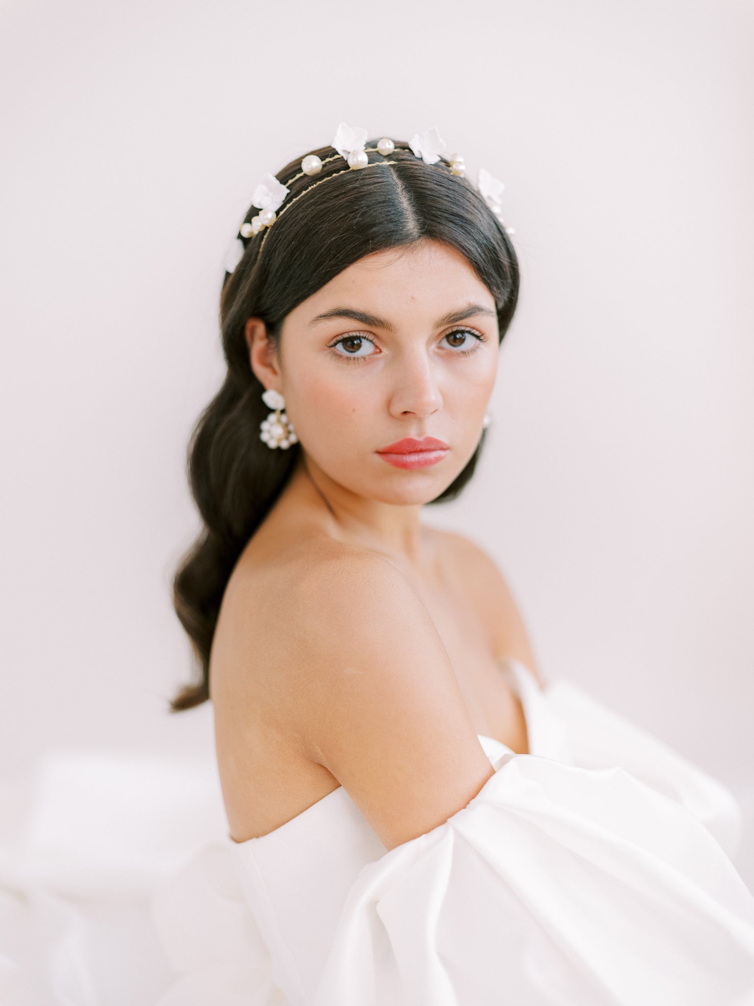 Floral LIV | pearl & clay crown