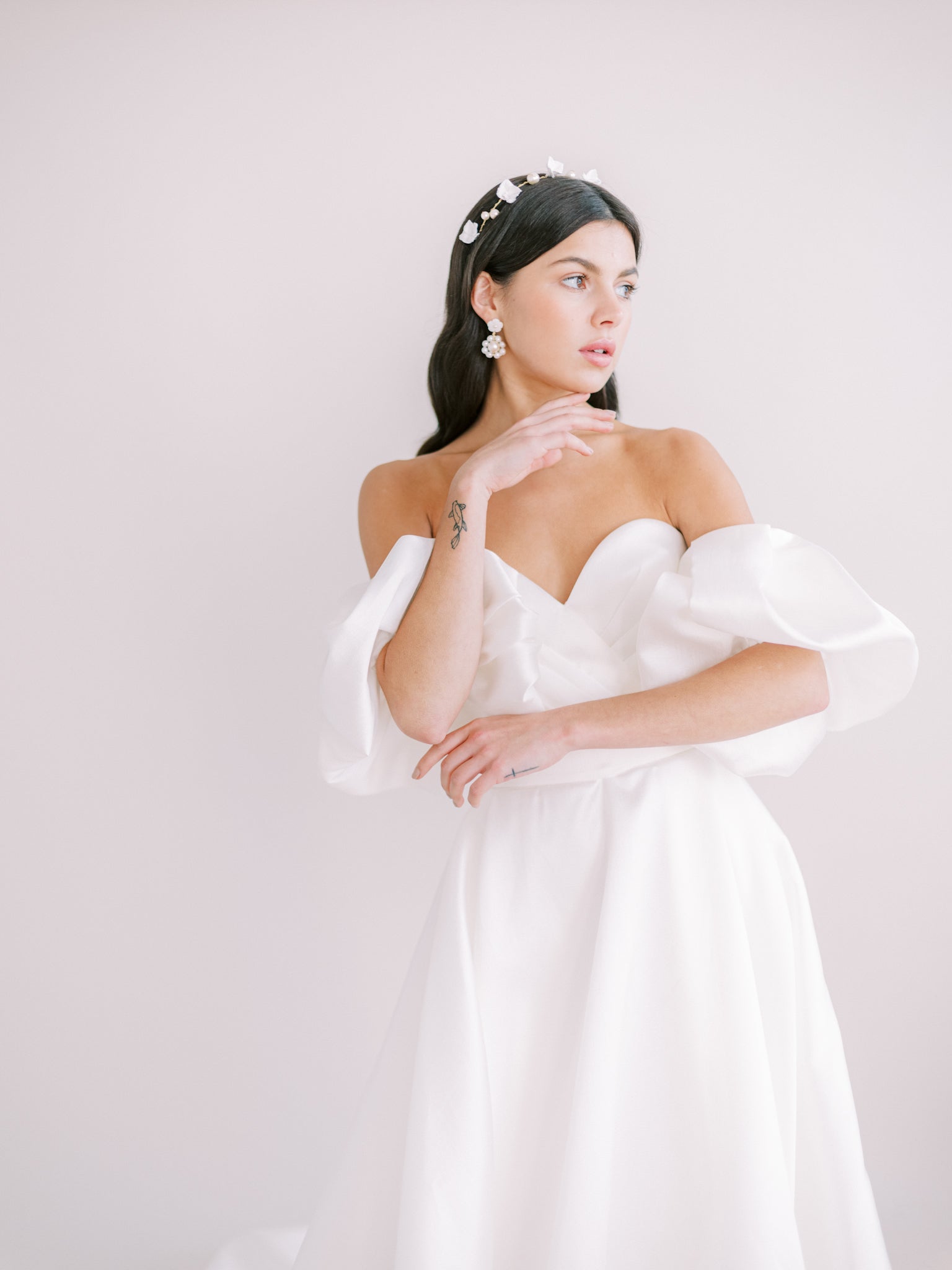 Floral LIV | pearl & clay crown