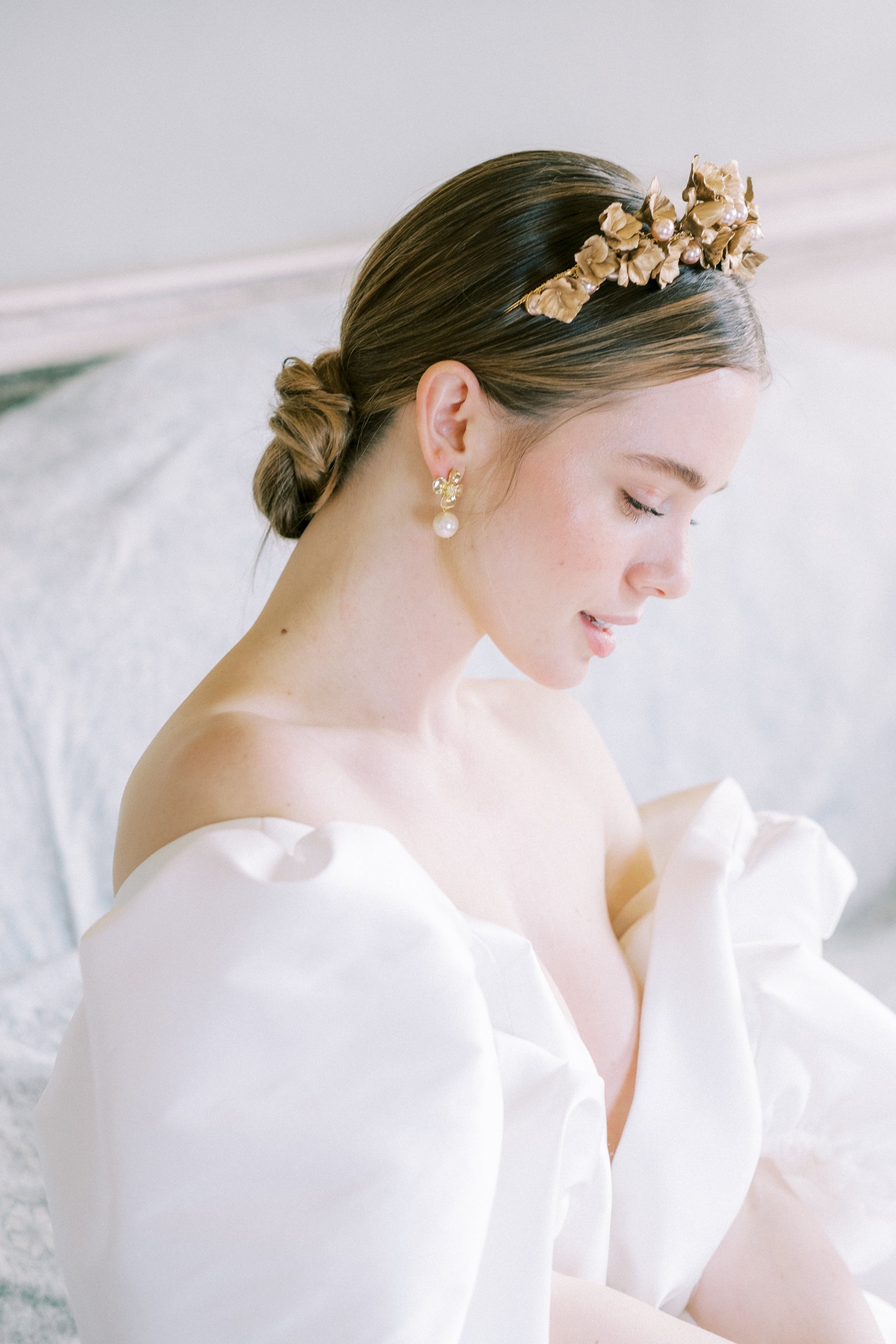 luxury bride in jesus piero dress and megan  therese accessories
