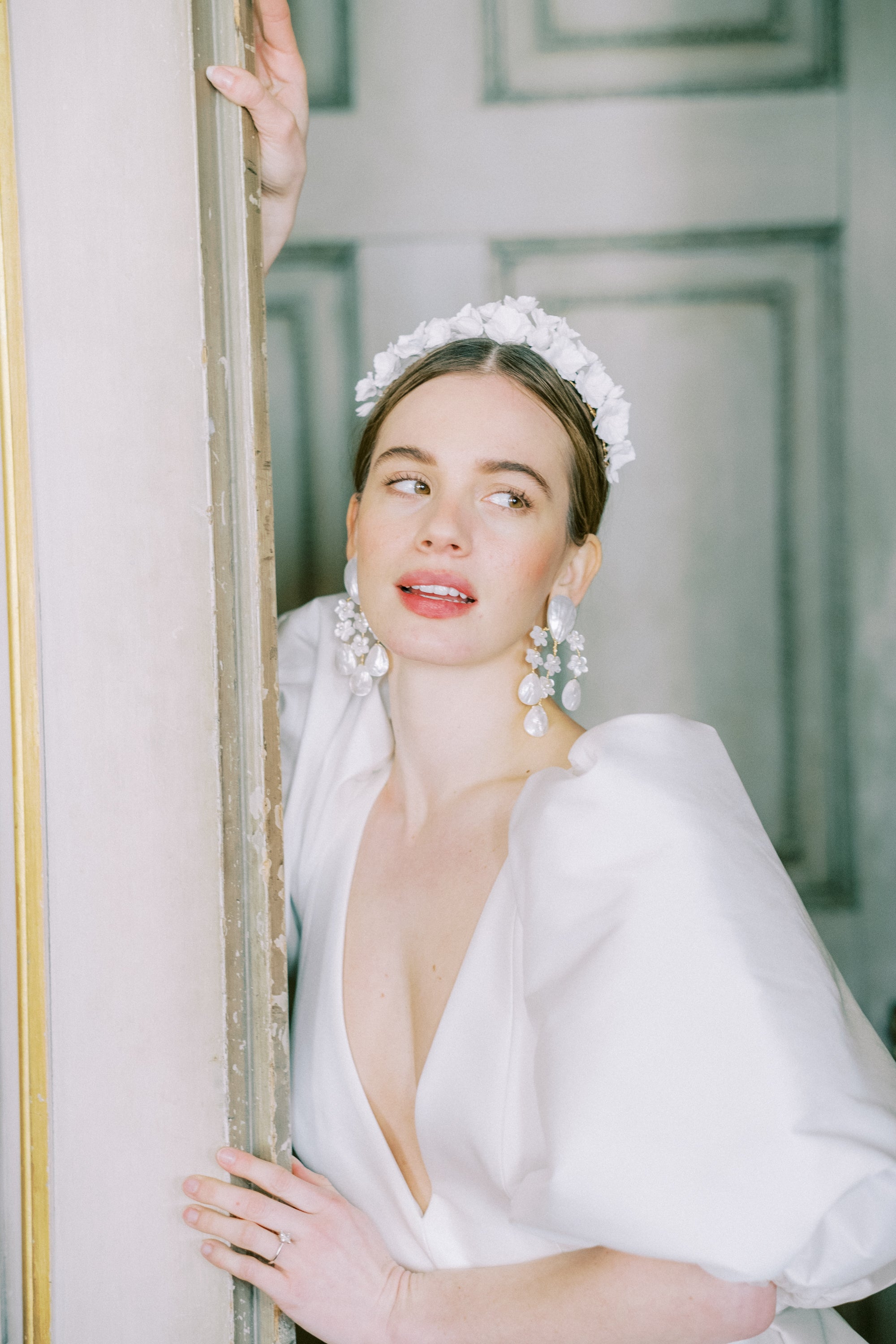 luxury clay bridal crown by megan therese