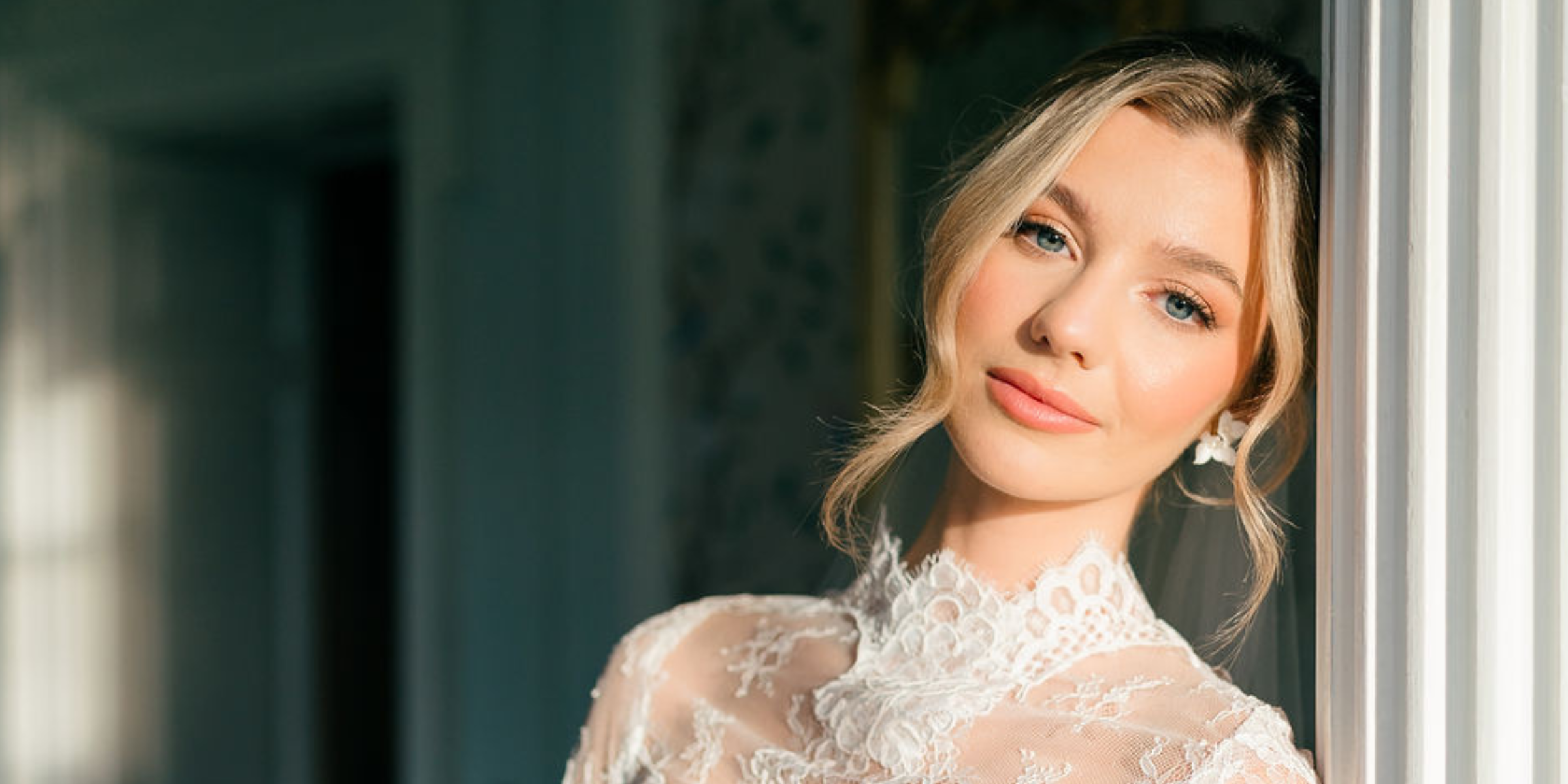 Clay wedding earrings by Megan Therese