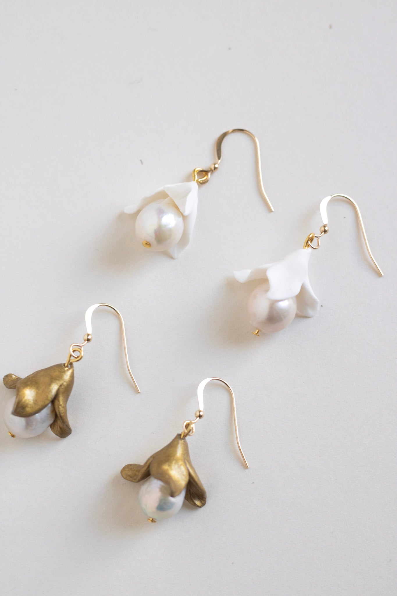 baroque pearl bridal earrings by megan therese