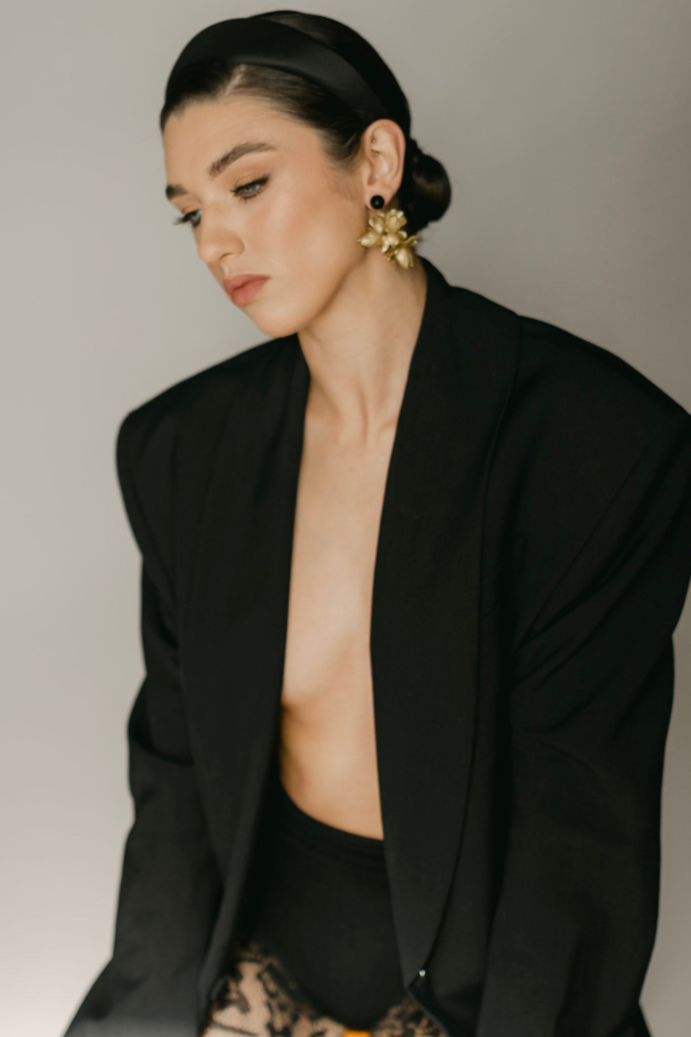 Onyx Stud Rowe | Gold