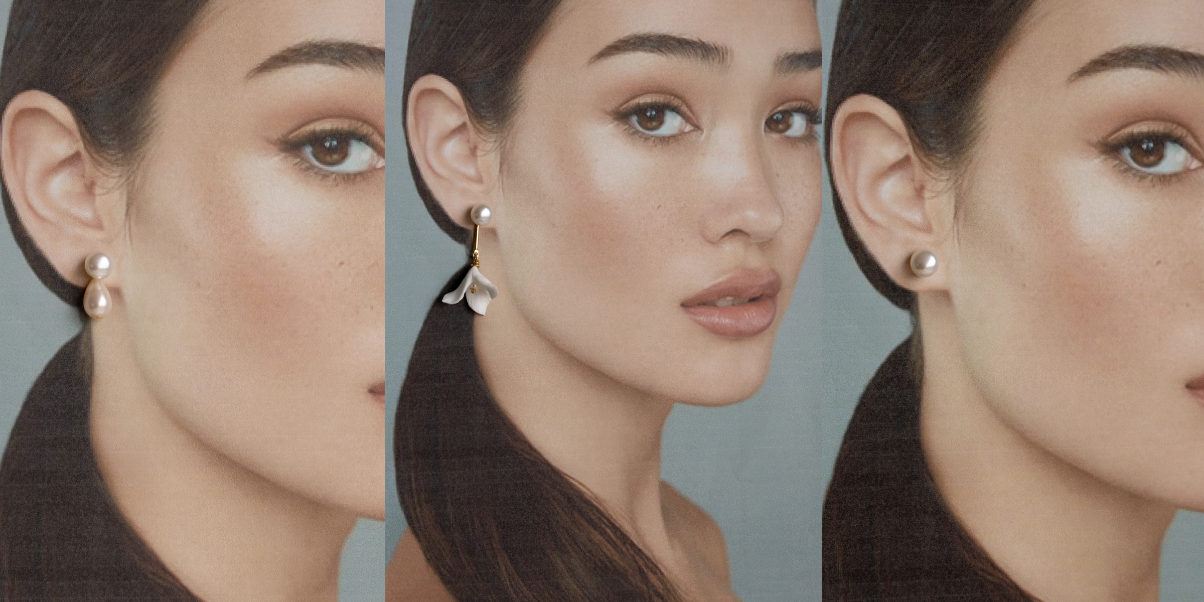 Monroe Pearl stud and drop earring by Megan Therese 