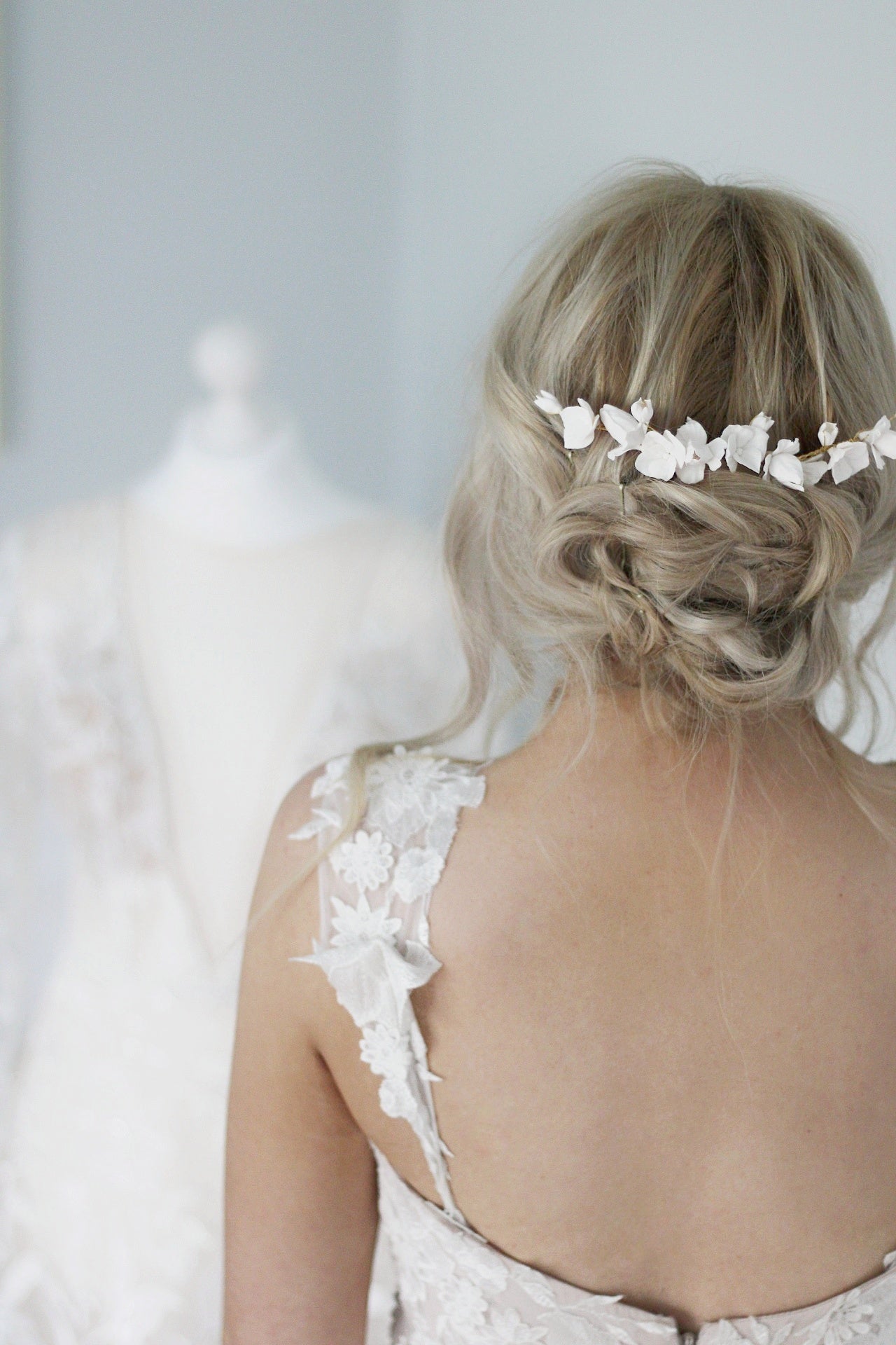 luxury handmade bridal comb made of clay 