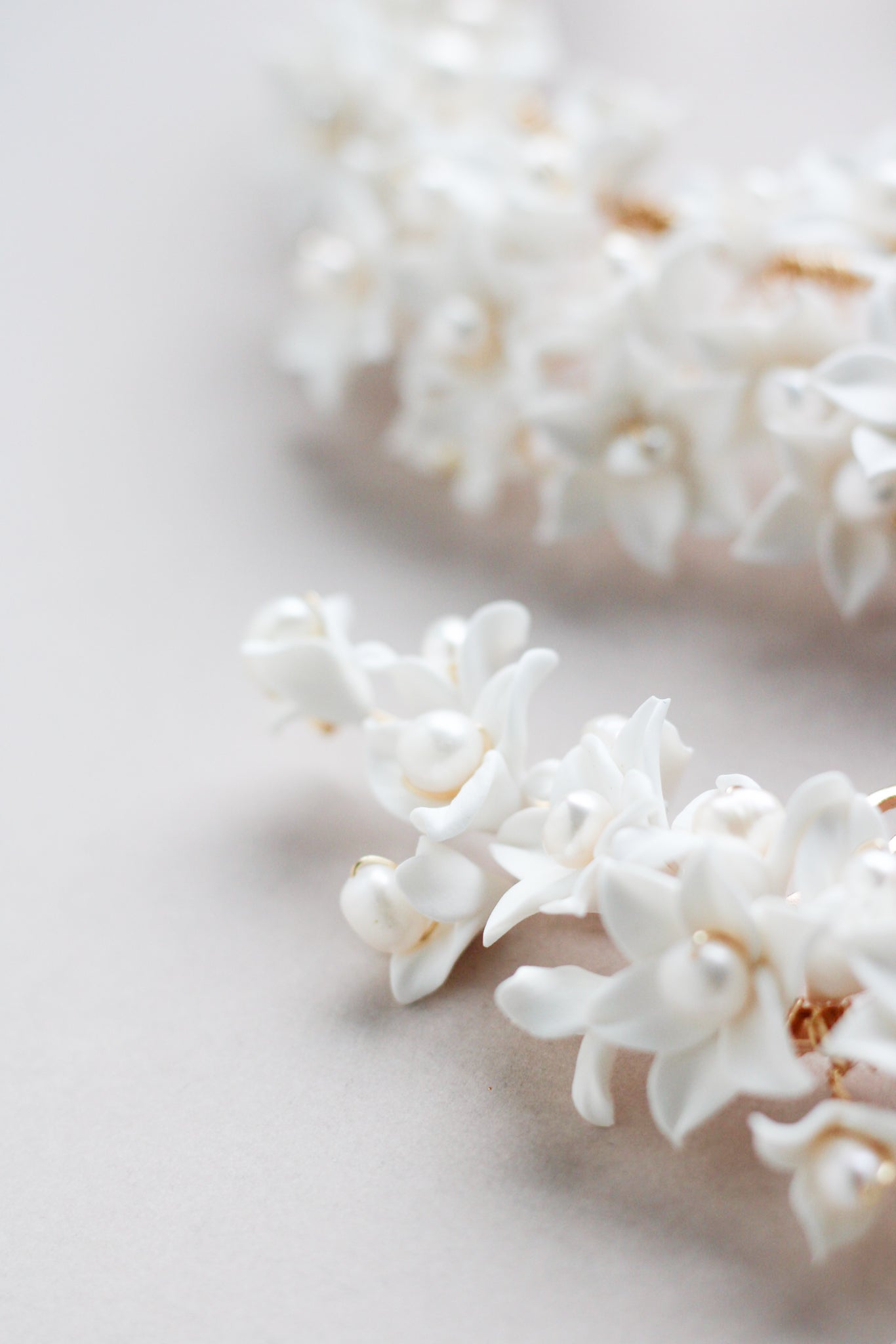 flower clay hair comb for wedding by megan therese