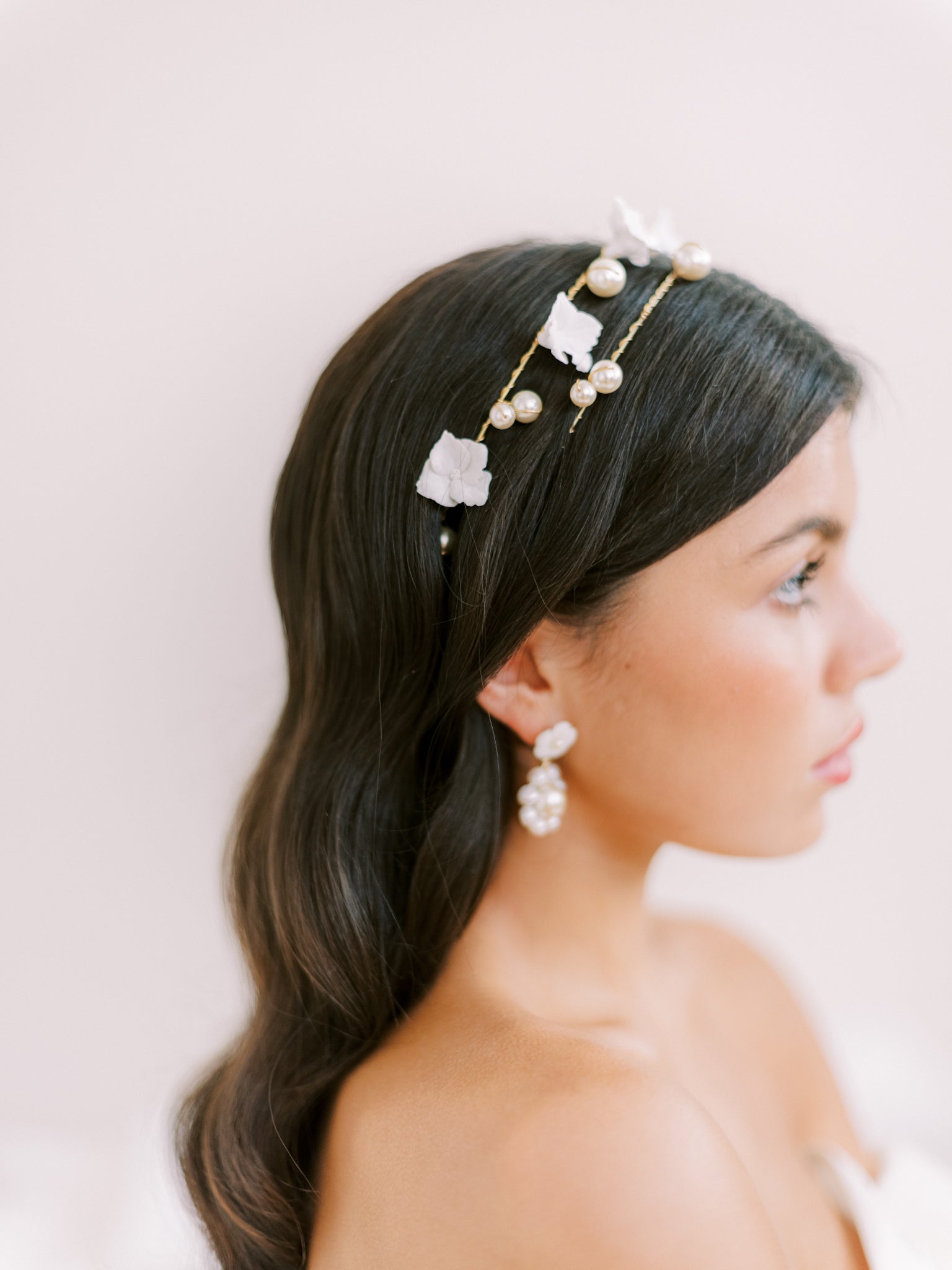 Floral LIV | pearl & clay crown