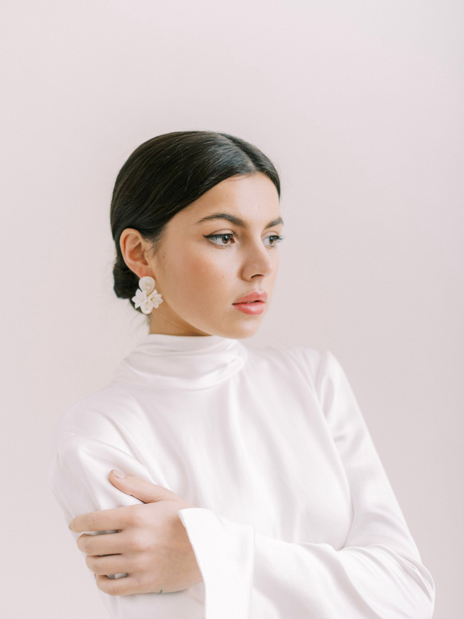 bridal stud earrings by megan therese