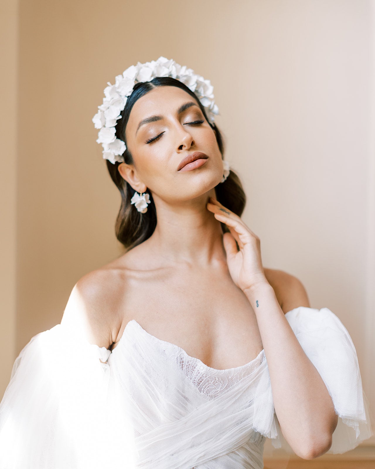 Statement clay wedding earrings| Megan Therese 