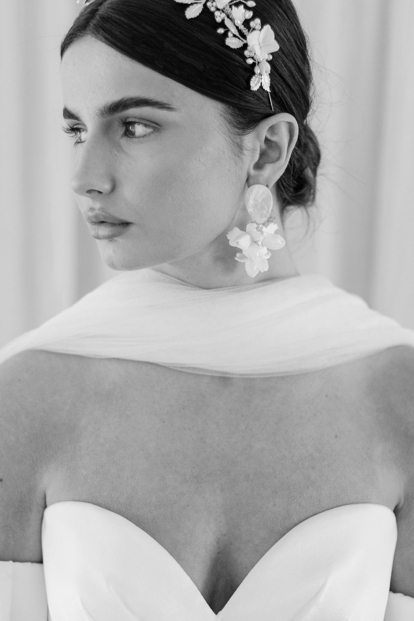 Statement Clay Wedding Earrings l Megan Therese l Handcrafted modern designs